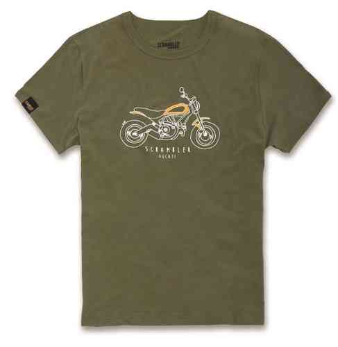 Ducati Scrambler SCR Heritage T-Shirt Men's short sleeve olive green