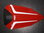 Ducati Superbike 899 1199 R Beifahrer Sitzbank Abdeckung Rot weiße Streifen