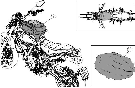 Ducati Scrambler 1100 Magnetic Tank Bag 96781261A 